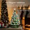 Best Choice Products 24in X-Large Pre-Lit Ceramic Christmas Tree Decor w/ 74 Bulbs, LED Light